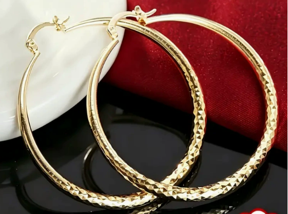 üéâBUY 1 GET 1 FREEüéÅDiamond-Cut Hoop Earrings for Women ‚Äì Elegant, Sparkling üíé