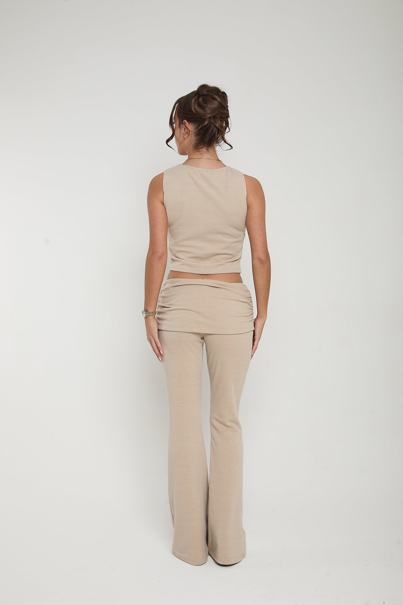 Zara Wide Leg Trousers | Beige