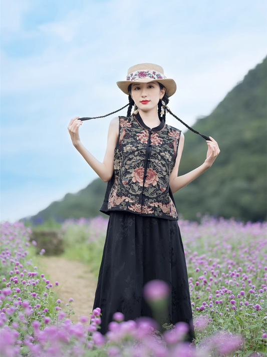 Women's Sweater & Elegant Plants and Flowers Pattern Jacket