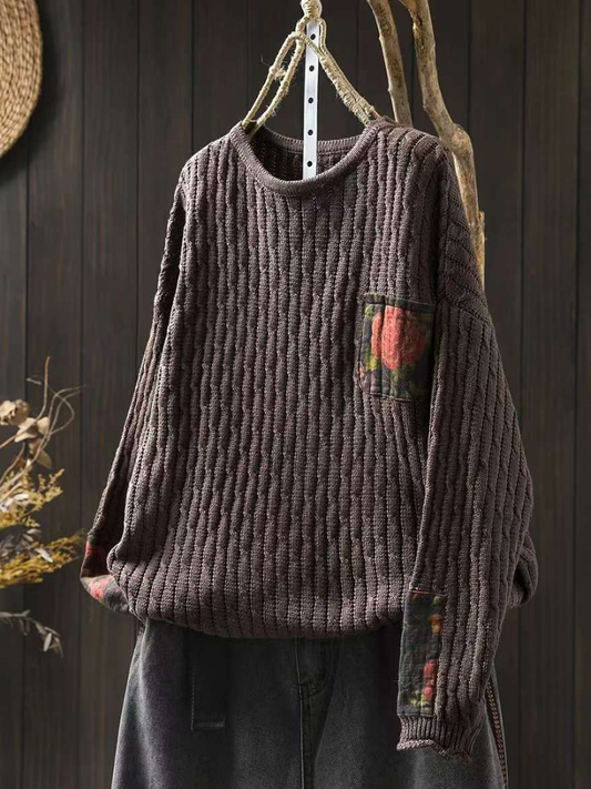 Chic Textured Women's Cotton Sweater | Eva Trends