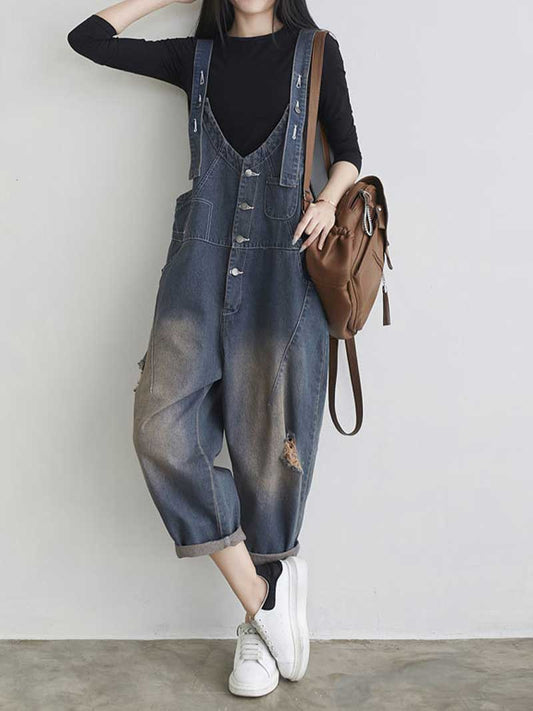 Denim Ripprd Overalls for Women - Stylish & Comfy | Eva Trends