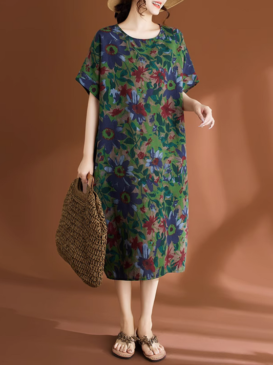 Trendy & Lightweight Summer Floral Midi Dress | Eva Trends