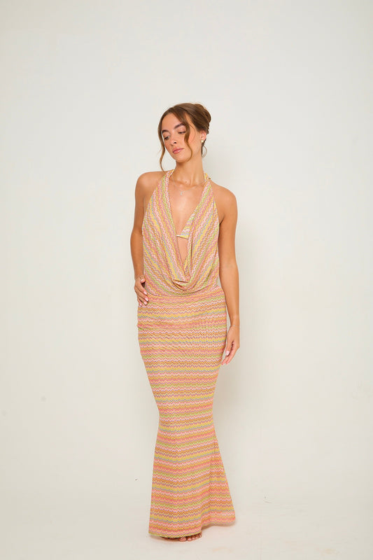 Miley ZigZag Maxi Dress | Multi