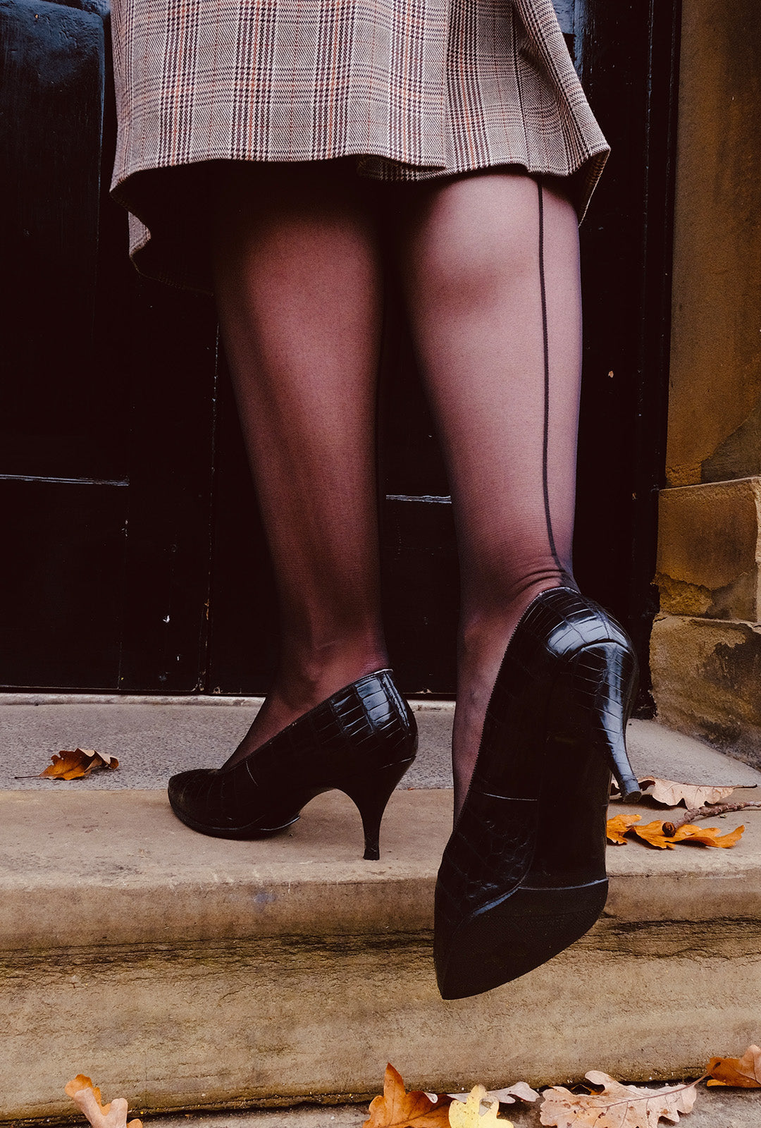 Seamed Tights Black
