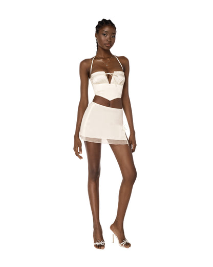 Aria Silk Skirt - Ivory