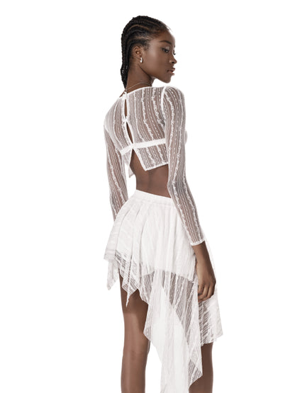 Affetto Lace Long Sleeve Top