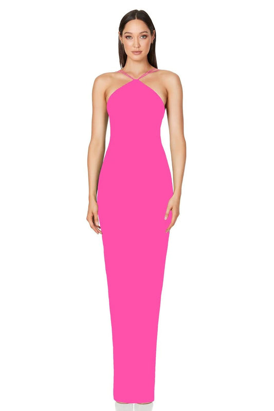 Nookie Trinity Gown - Neon Pink