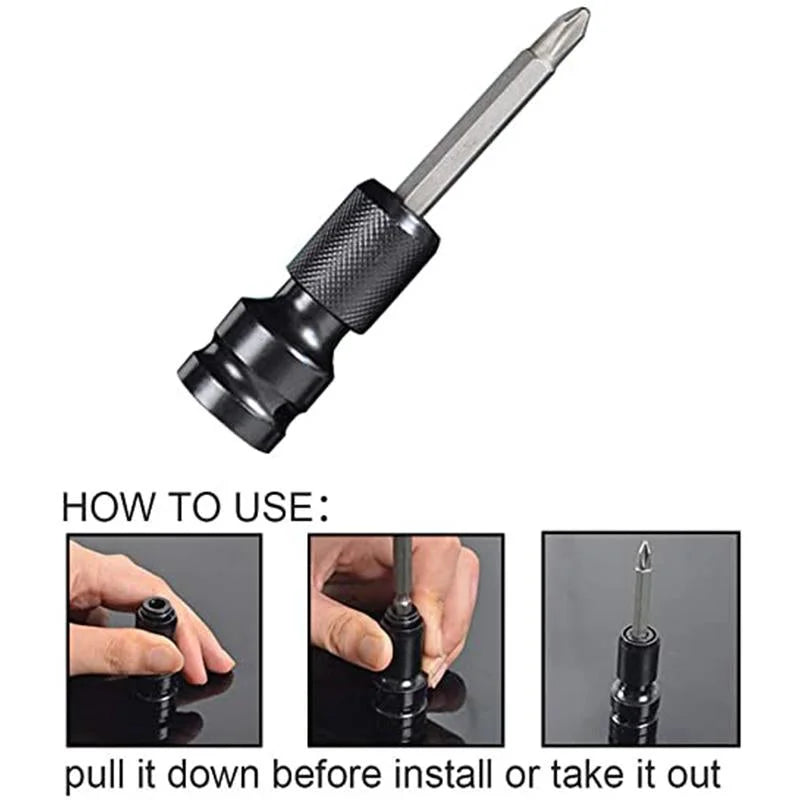 üí• 1/4" Hex Shank Socket Converter ‚Äì 1/2" to 1/4", Quick Release ‚öôÔ∏è