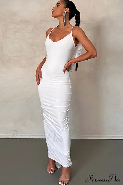 Ruffle Ruched Cami Dress