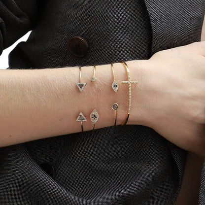 Evil Eye Open Cuff Bracelet