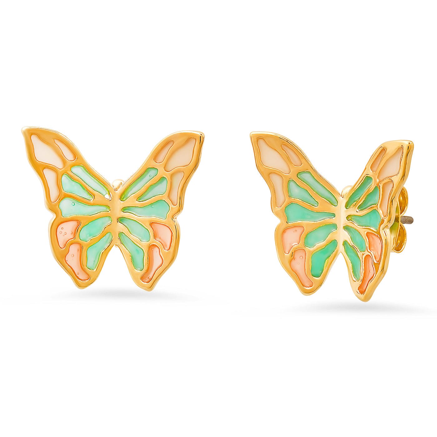 Sunrise Butterfly Enamel Studs