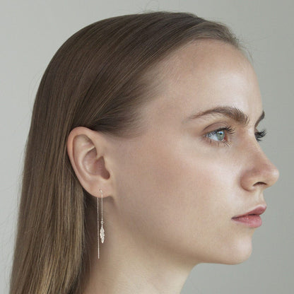 Leaf Threader Earring