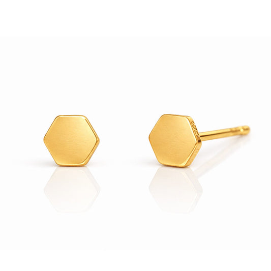 Mini Hexagon Studs