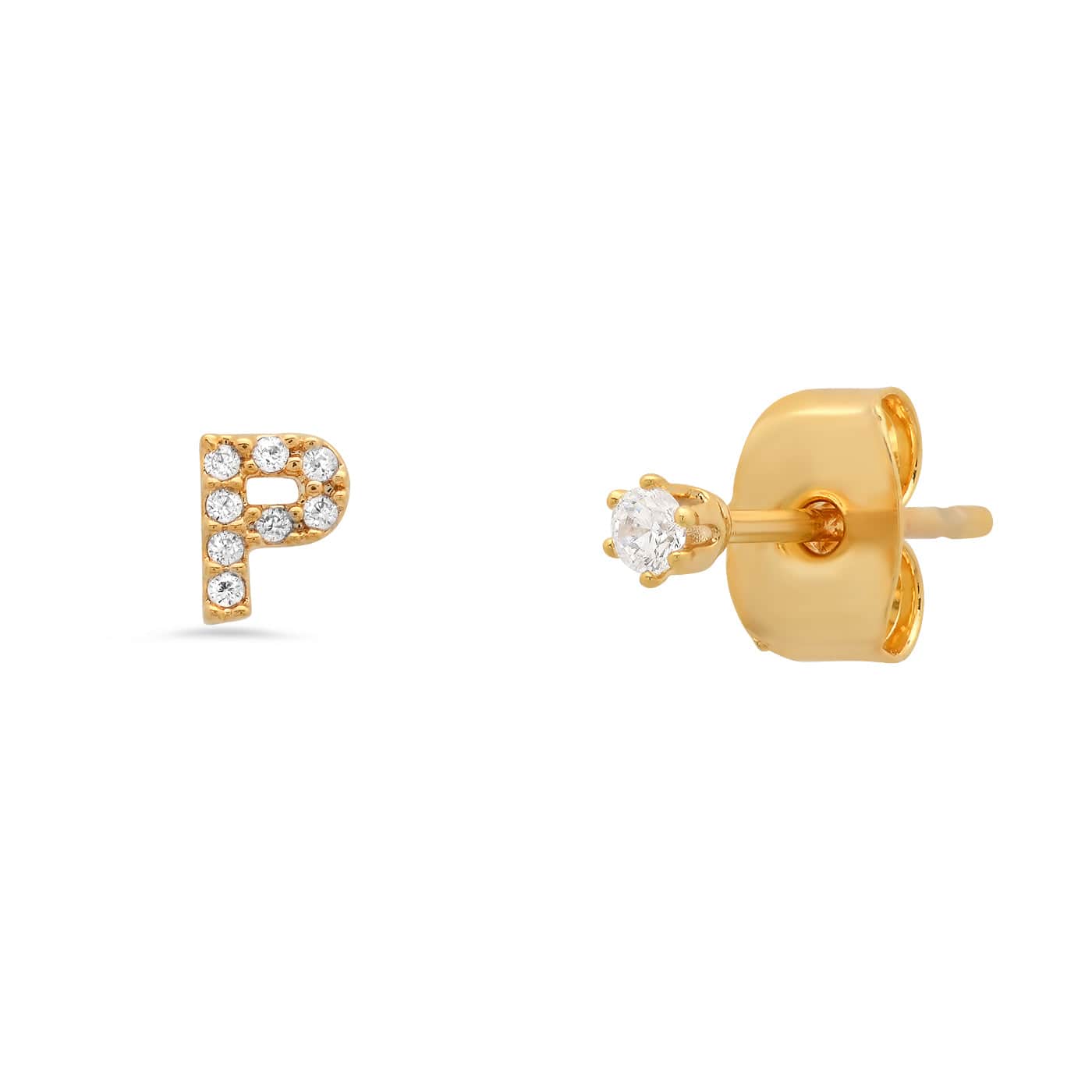 Pavé Initial Mismatched Earrings