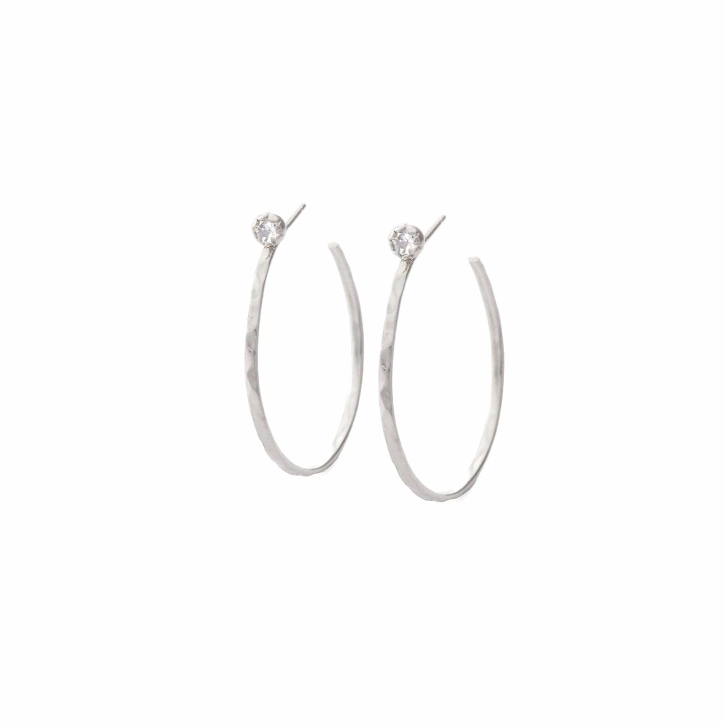 Small Hoop Earrings With Stud