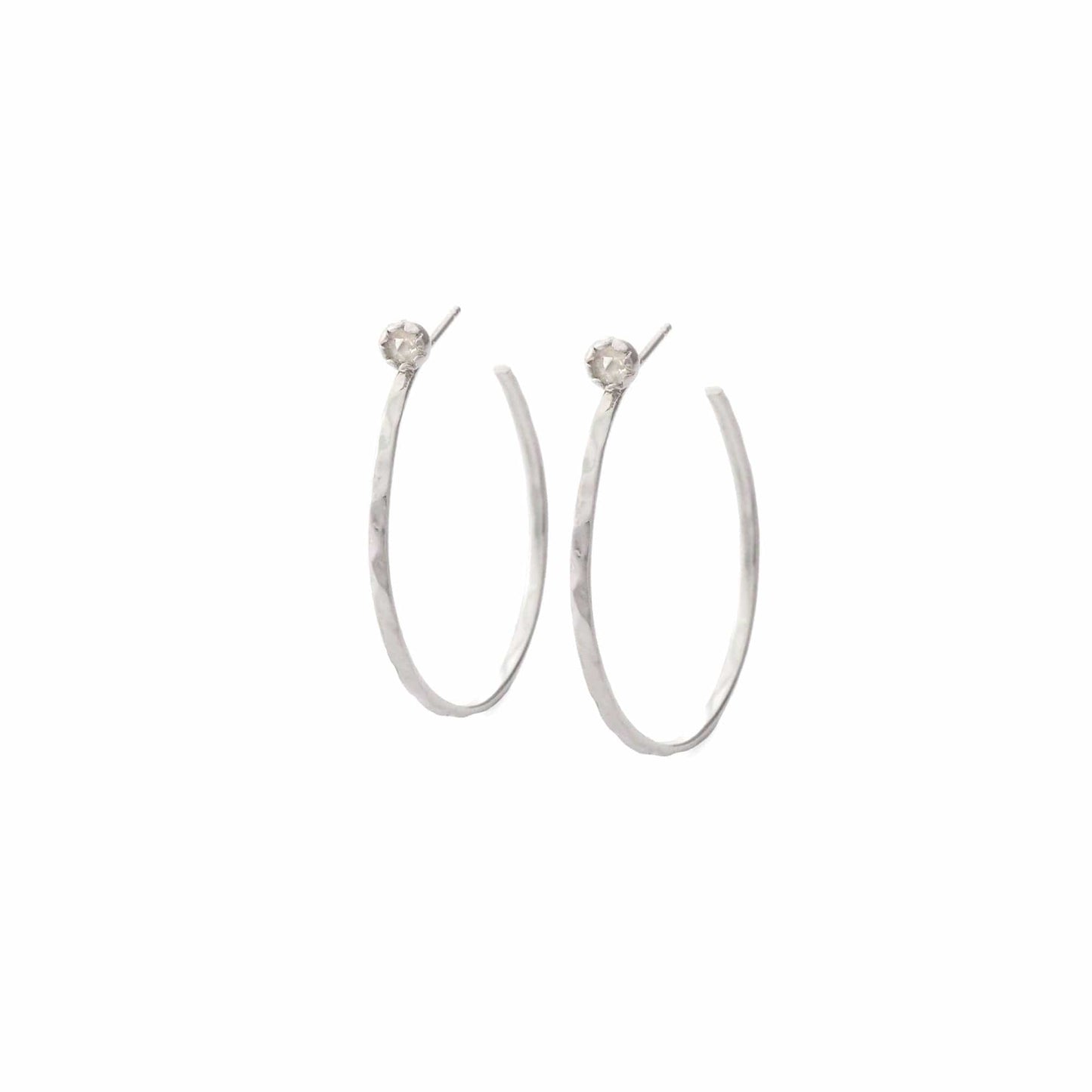 Small Hoop Earrings With Stud
