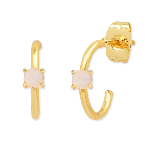White Rock Mini Hoop Earrings