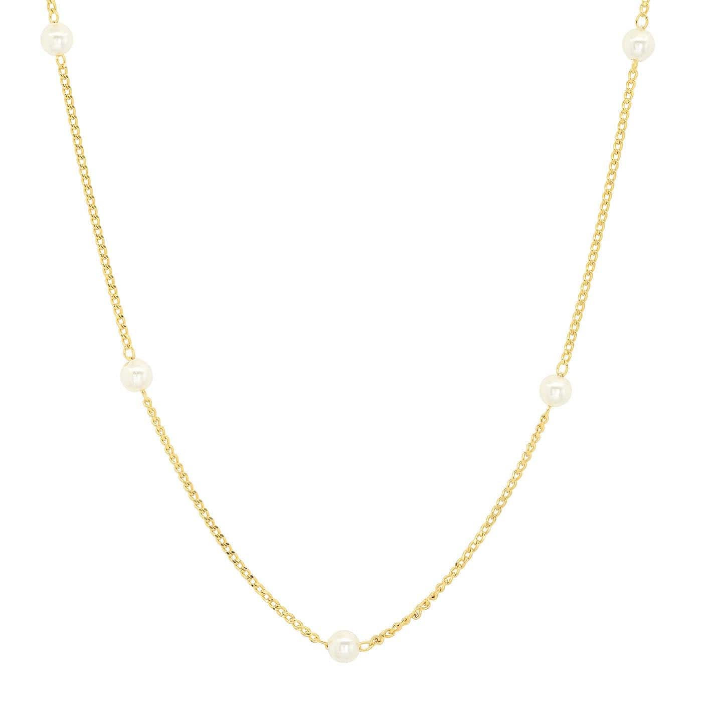 Delicate Pearl Station Necklace