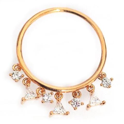Baguette Dangle Ring